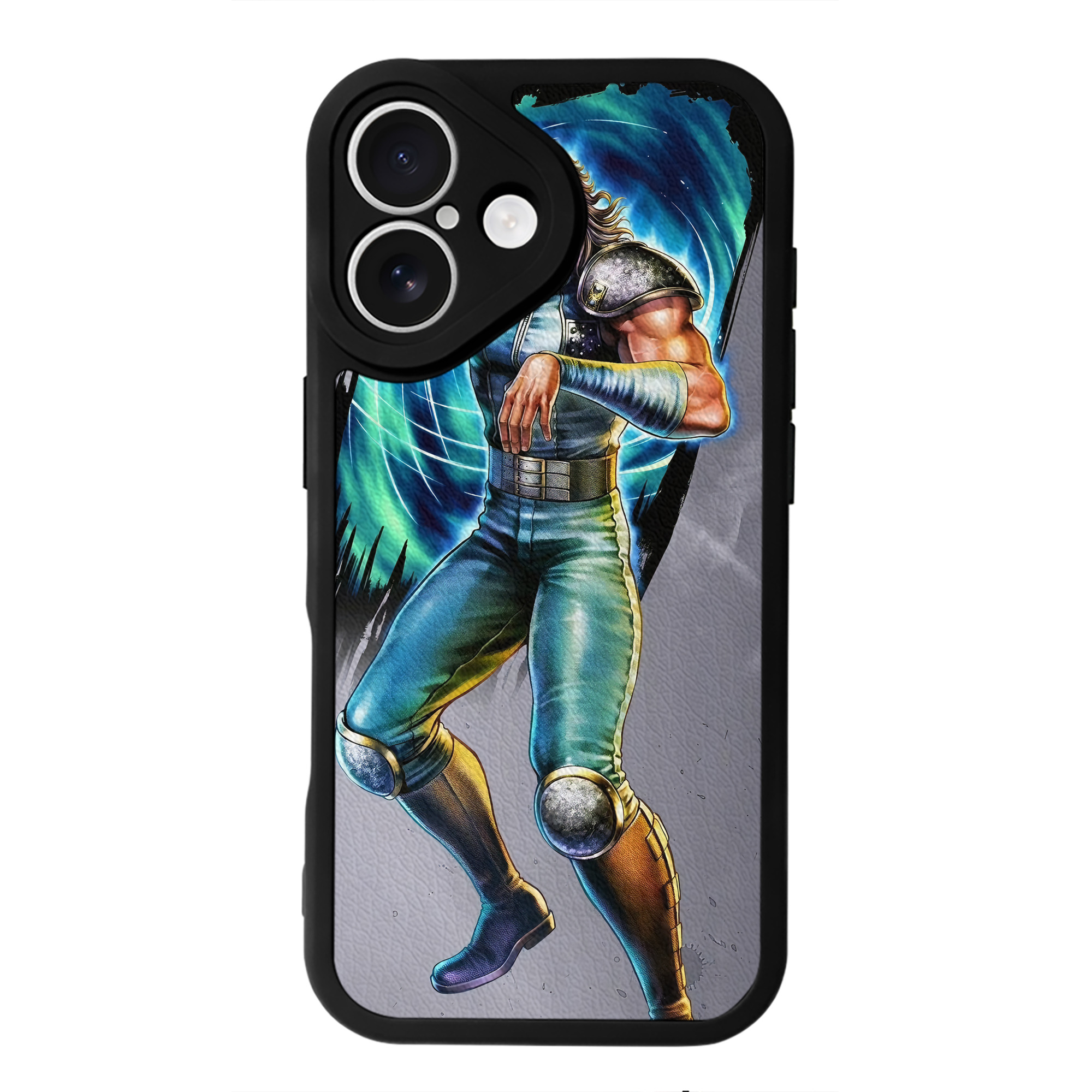 （画像用） 北斗の拳 Fist of the North Star 【iPhone 16シリーズ対応】シリコンスマホケース（レザー調） 材質：シリコン